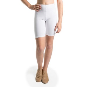 Kids' Bloch Basic Bike Length Short Bottoms White | USQCS93936