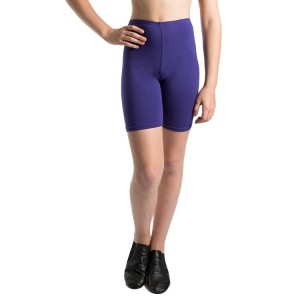 Kids' Bloch Basic Bike Length Short Bottoms Deep Purple | PUSER21466