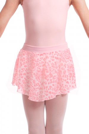 Kids' Bloch Chanelle Animal Printed Mesh Skirts Candy Pink | UUSTG38387