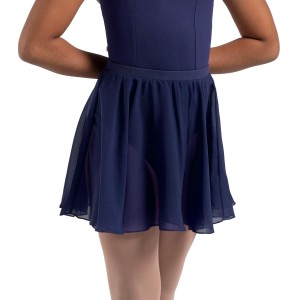 Kids' Bloch Chayanne Chiffon Short Circle Skirts Navy | USJVR57407