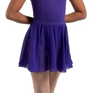 Kids' Bloch Chayanne Chiffon Short Circle Skirts Deep Purple | MUSFT46606