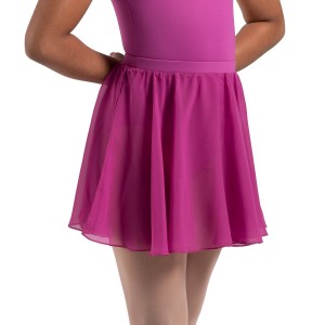 Kids' Bloch Chayanne Chiffon Short Circle Skirts Berry | USQAV88344