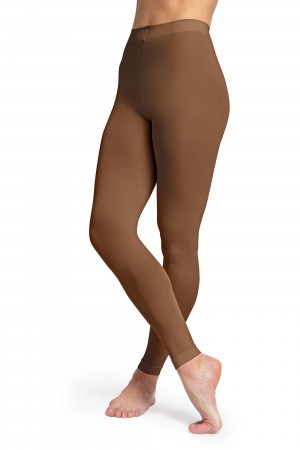 Kids' Bloch Contoursoft Footless Tight Cocoa | USNZX88584