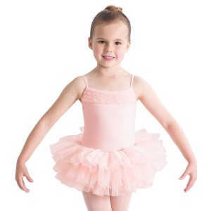 Kids' Bloch Desdemona Leotard Dress Light Pink | AUSWC44379