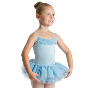 Kids' Bloch Desdemona Leotard Dress Pastel Blue | FUSHY75217