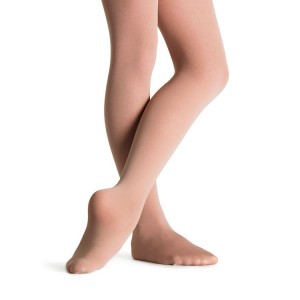 Kids' Bloch Elite Footed Tight Tan | XUSBH27856