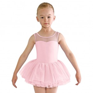 Kids' Bloch Emica Sweetheart Tank Tutu Leotards Candy Pink | USDFL94068