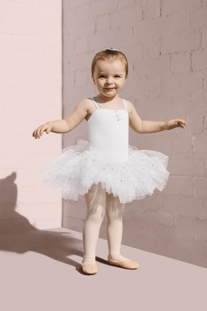 Kids' Bloch Estrella Stars & Moons Dress White | USDFL58434