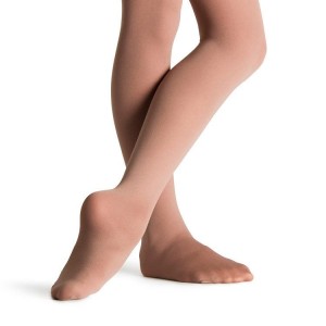 Kids' Bloch Fiesta Feathersoft Footed Tight Tan | ZUSNQ65715