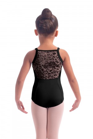 Kids' Bloch Kathrin Animal Printed Mesh Camisole Leotards Black | EUSVG59947