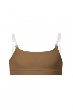 Kids' Bloch Leia Crop Top Underwear Almond | XUSGW13358