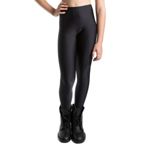 Kids' Bloch Lycra Full Length Footless Leggings Bottoms Black | USDYB53035