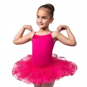 Kids' Bloch Perlaida' Sequin Overlay Tutu Leotards Mulberry | USEAH92415