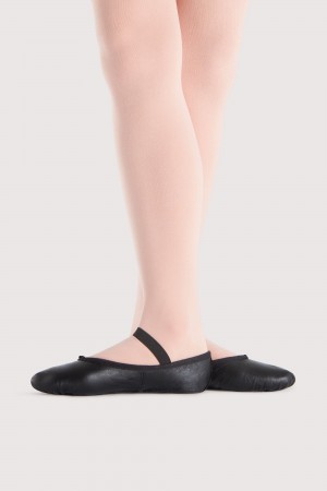 Kids' Bloch Prolite Leather Childrens Ballet Flats Black | ZUSMJ56812