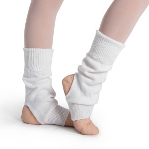 Kids' Bloch Stirrup Legwarmers Knitwear White | USQAV82260