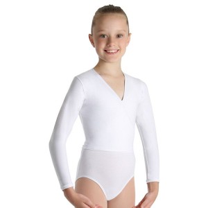 Kids' Bloch Xenia Cross-Over Tops White | TUSPQ23548