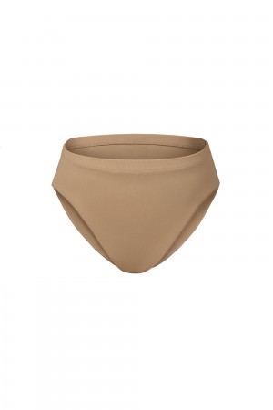 Kids' Bloch Zaniah High Waist Brief Underwear Tan | USEGJ88891