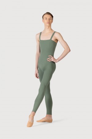 Men's Bloch Curtis Tank Strap Seamed Unitards Army | QUSWA22179