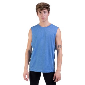 Men's Bloch Harris Relaxed Drop Arm Muscle Tops Royal | USDFL21687