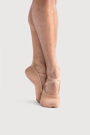 Men's Bloch Performa Stretch Canvas Ballet Flats Sand | XUSBH35180