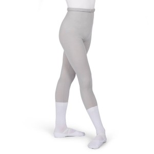 Men's Bloch Xlong High Waisted Fitted Full Length Tight Silver | LUSSX43273