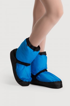 Women's Bloch Adult Warmup Booties Blue Fluro | SUSNY75562