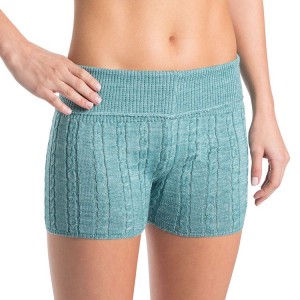 Women's Bloch Carezza Cable Knit Womens Fold Down Short Knitwear Light Aqua | USNZX56683