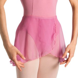 Women's Bloch Chantal Short Tulip Wrap Skirts Dusty Pink | LUSTR39818