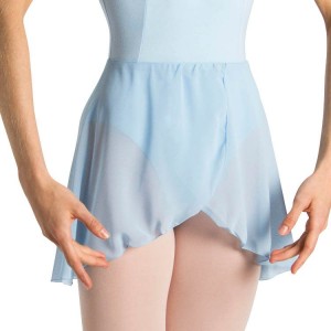 Women's Bloch Chantal Short Tulip Wrap Skirts Ballet Blue | SUSVO55757