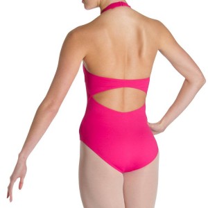 Women's Bloch Cinnamon Halter Leotards Hot Pink | UUSND99658