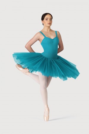 Women's Bloch Classic Practice ½ Tutu Skirts Teal | PUSQX31698