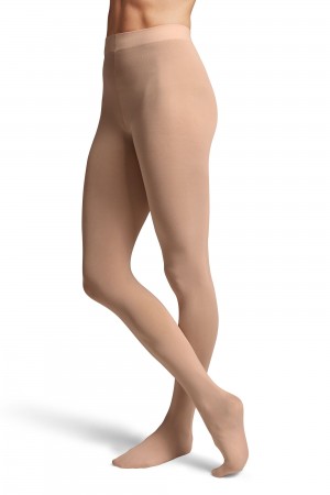 Women's Bloch Contoursoft Footed Tight Bloch Tan | TUSPQ53407