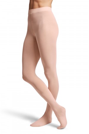 Women's Bloch Contoursoft Footed Tight Salmon Pink | XUSBH59298