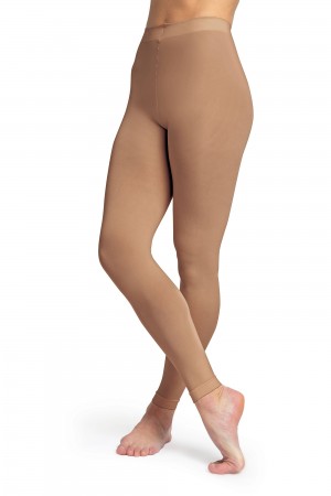 Women's Bloch Contoursoft Footless Tight Bloch Tan | USNZX25613