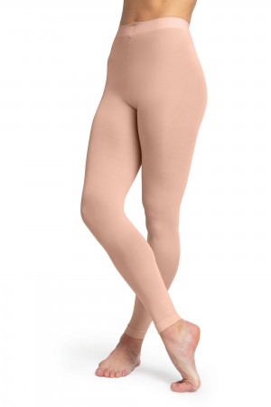 Women's Bloch Contoursoft Footless Tight Salmon Pink | QUSUV95335