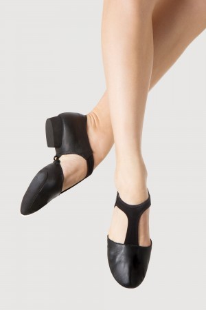 Women's Bloch Elastosplit Grecian Teaching Shoes Black | EUSVG57401