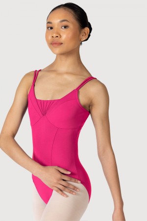 Women's Bloch Elegance Fan Leotards Hot Pink | SUSVO98057