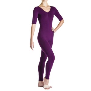 Women's Bloch Euna ¾ Sleeve Unitards Plum | USNEJ33099