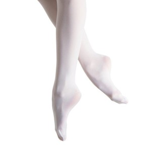 Women's Bloch Fiesta Feathersoft Footed Tight White | USJVR40818