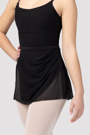 Women's Bloch Fifi Seamed Mesh Frill Skirts Black | YUSGT51187