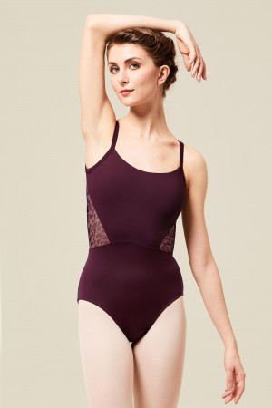 Women's Bloch Maiko Animal Printed Mesh Camisole Leotards Lavish | USICD42296