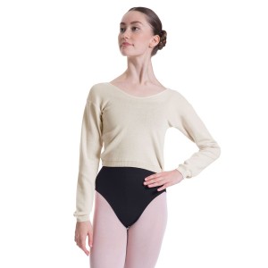 Women's Bloch Overt Cropped Long Sleeve Sweater Tops String | USZDE98740