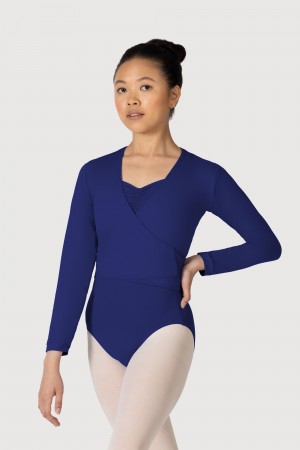 Women's Bloch Overture Crossover Long Sleeve Wrap Tops Marine | USEAH19601