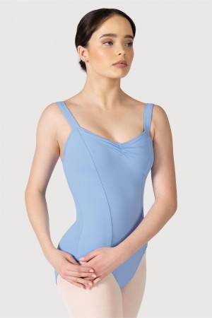 Women's Bloch Overture Obelia Princess Seam Leotards Bluebird | USQAV77086