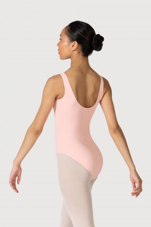 Women's Bloch Overture Odetta Sleeveless Pleat Leotards Candy Pink | GUSEC12315