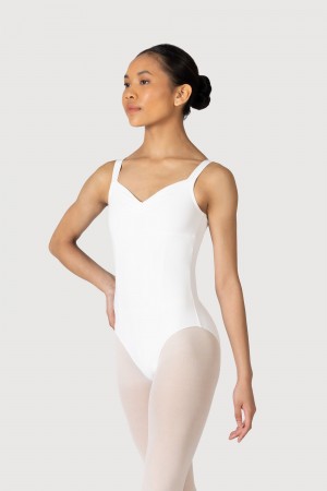 Women's Bloch Overture Ondina Princess Seam Leotards White | AUSWC11734