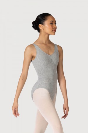 Women's Bloch Pia Leotards Grey Marle | QUSUV37861