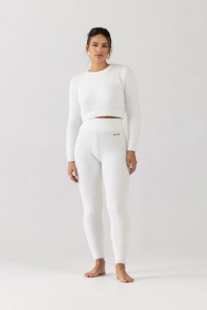 Women's Bloch Popcorn Stitch Tight Knitwear Ivory | LUSSX74604