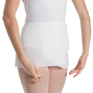 Women's Bloch Professional Wrap Skirts White | MUSFT88093