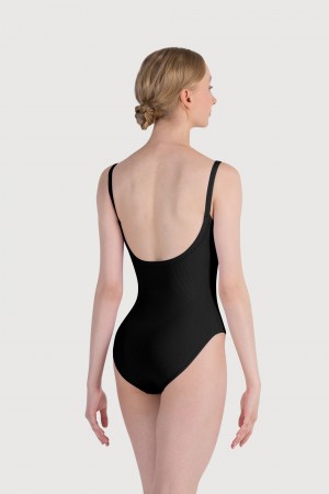 Women's Bloch Rubee Scoop Rib Cami Leotards Black | PUSER48753